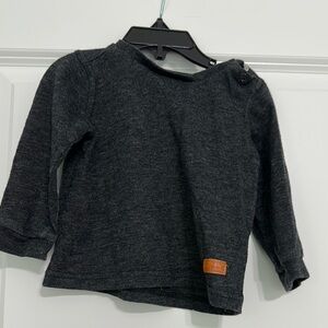 7 For All Mankind Black Long Sleeve Tee Soft Knit Crew Neck